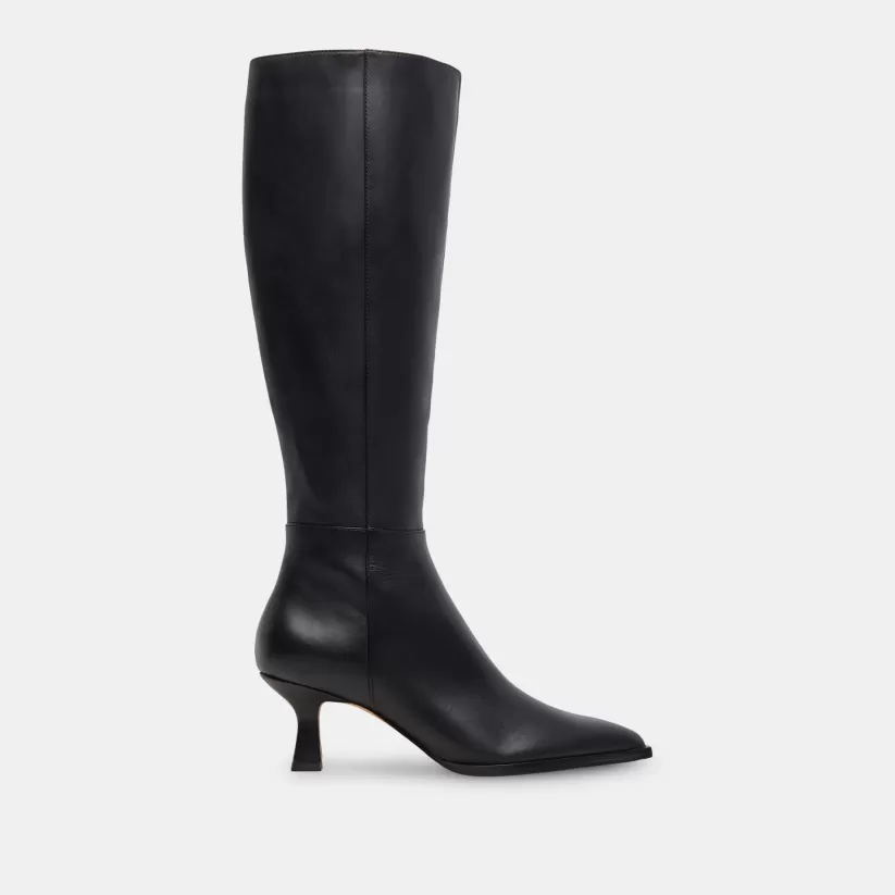 Tall Boots | Boots & Booties | Dolce Vita AUGGIE BOOTS BLACK LEATHER BLACKLEATHER