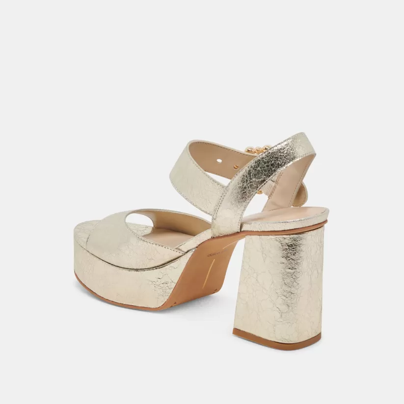 Make It Metallic | Heels | Dolce Vita BOBBY PEARL HEELS VINTAGE GOLD PEARLS VINTAGEGOLDPEARLS