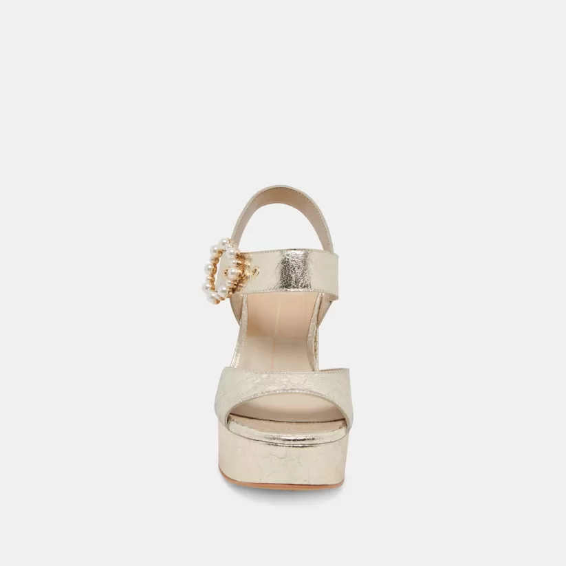 Make It Metallic | Heels | Dolce Vita BOBBY PEARL HEELS VINTAGE GOLD PEARLS VINTAGEGOLDPEARLS