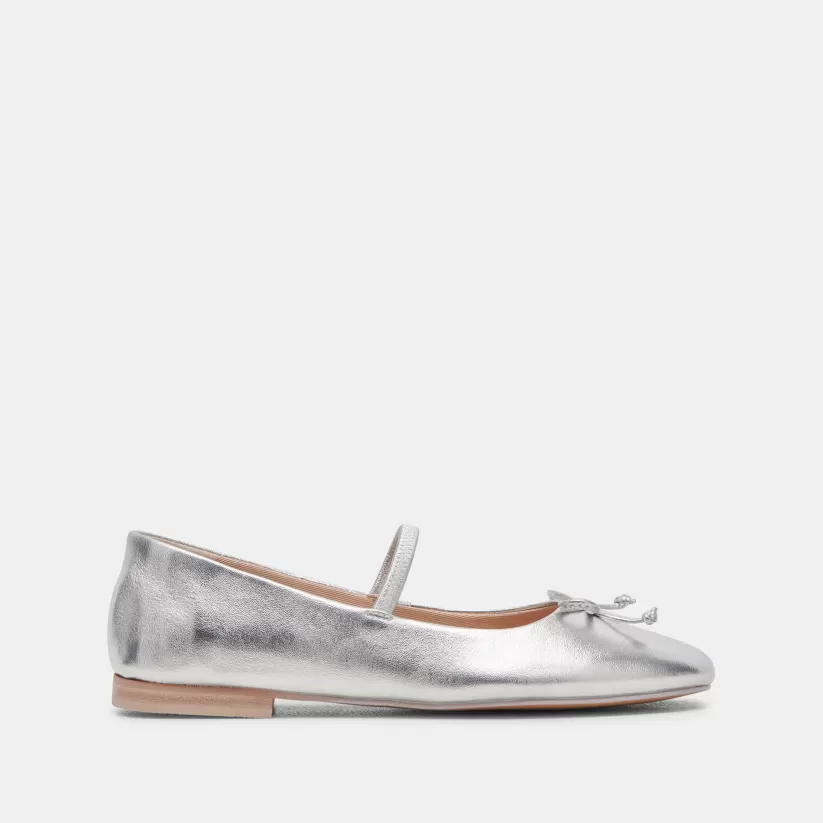 Mary Janes | Ballet Flats | Dolce Vita CARIN BALLET FLATS SILVER METALLIC LEATHER SILVERMETALLICLEATHER