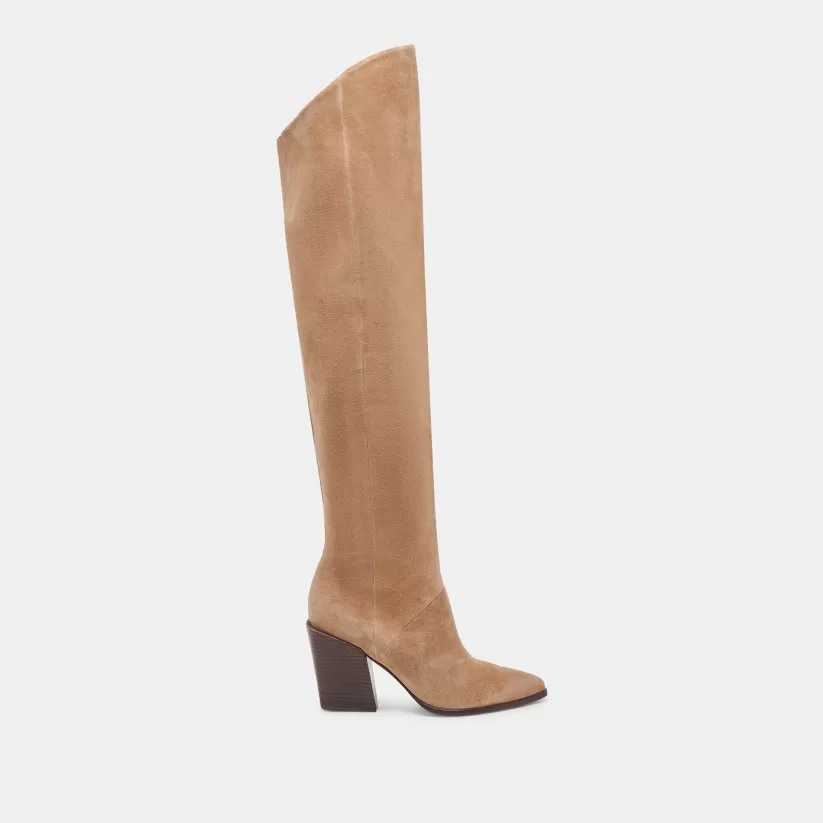 Wide Calf | Dolce Vita LUPIN WIDE CALF BOOTS MUSHROOM SUEDE MUSHROOMSUEDE