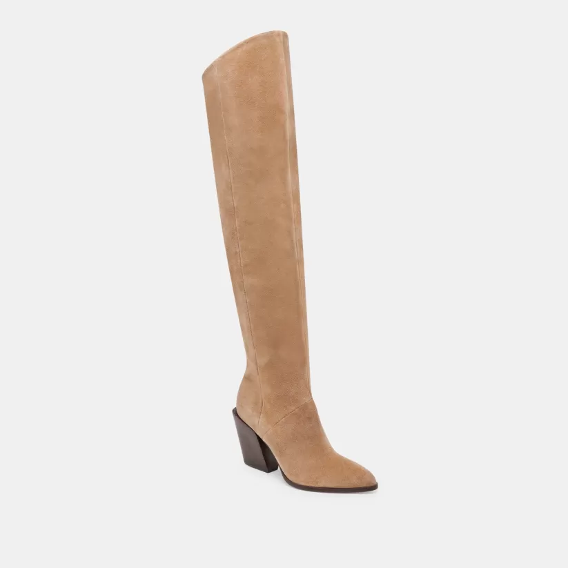 Wide Calf | Dolce Vita LUPIN WIDE CALF BOOTS MUSHROOM SUEDE MUSHROOMSUEDE