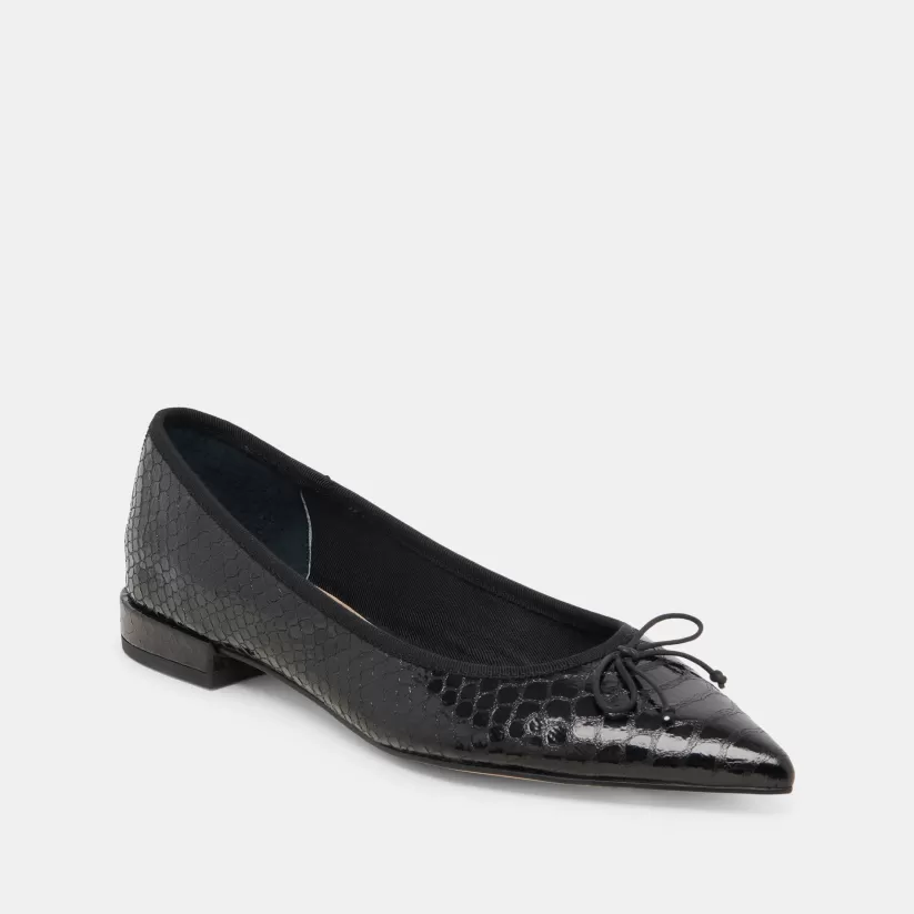 Ballet Flats | Flats & Loafers | Dolce Vita PALANI BALLET FLATS MIDNIGHT SNAKE EMBOSSED MIDNIGHTSNAKEEMBOSSED