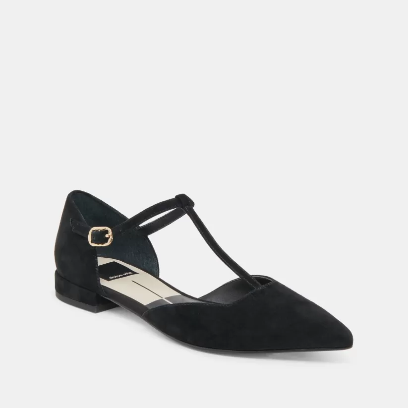 Mary Janes | Flats & Loafers | Dolce Vita PEATY FLATS ONYX SUEDE ONYXSUEDE