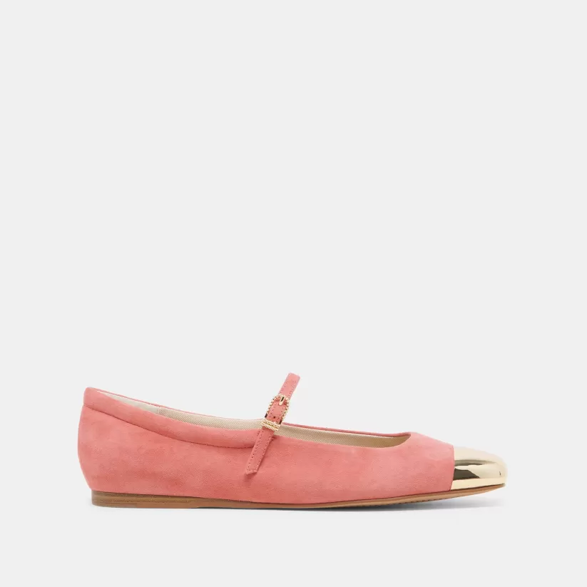 Mary Janes | Ballet Flats | Dolce Vita REYES TOE CAP BALLET FLATS CORAL SUEDE CORALSUEDE