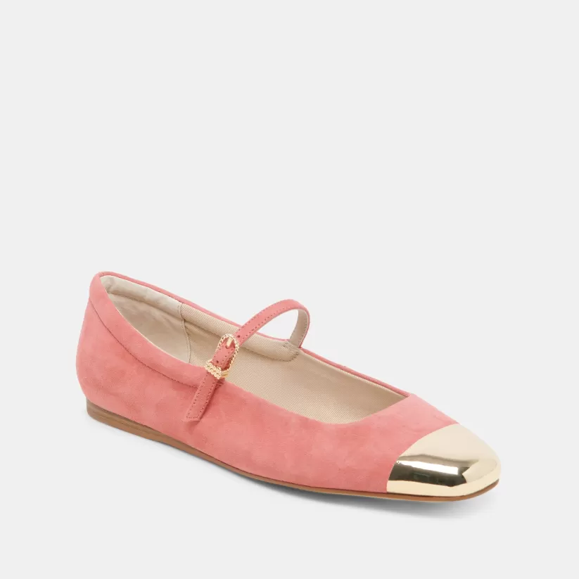 Mary Janes | Ballet Flats | Dolce Vita REYES TOE CAP BALLET FLATS CORAL SUEDE CORALSUEDE