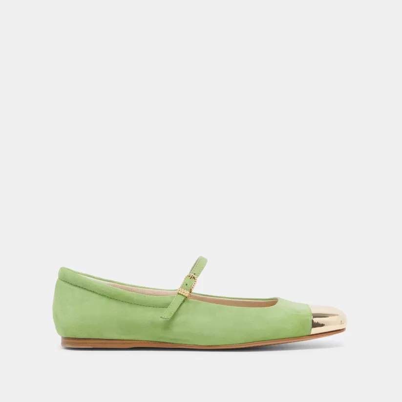 Mary Janes | Ballet Flats | Dolce Vita REYES TOE CAP BALLET FLATS LIME SUEDE LIMESUEDE