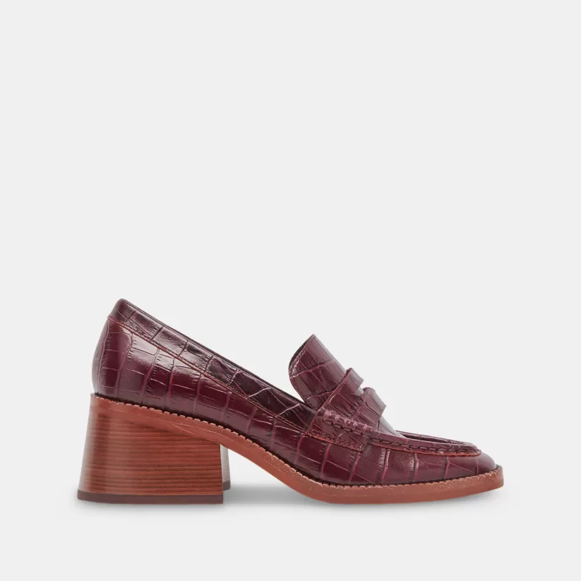 Flats & Loafers | Dolce Vita TALIE LOAFERS CABERNET EMBOSSED LEATHER CABERNETEMBOSSEDLEATHER